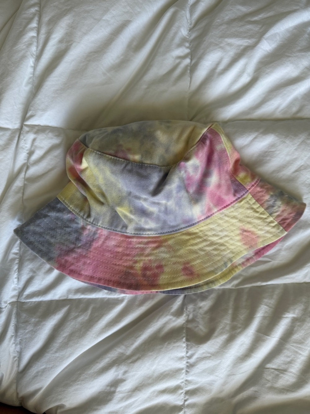 Tie-Dye Pastel Bucket Hat - Pink, Yellow, Lavender